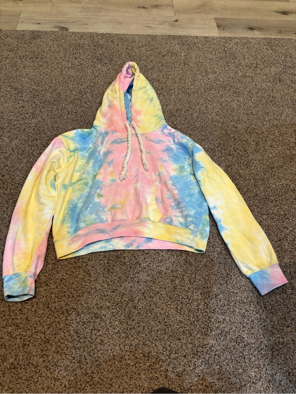 Cropped big bear hoodie